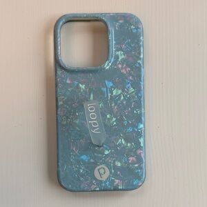 iPhone 14 Pro Blue Opal Shell Loopy Case Righty